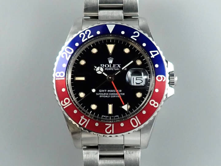 ロレックス GMTマスター Ref.16750 ステンレススチール ブラック文字盤 中古 MRA2JV39