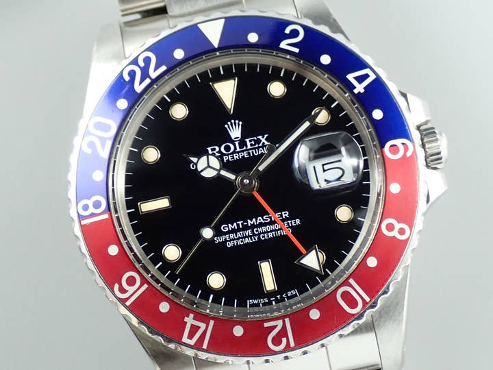 ロレックス GMTマスター Ref.16750 ステンレススチール ブラック文字盤 中古 MRA2JV39