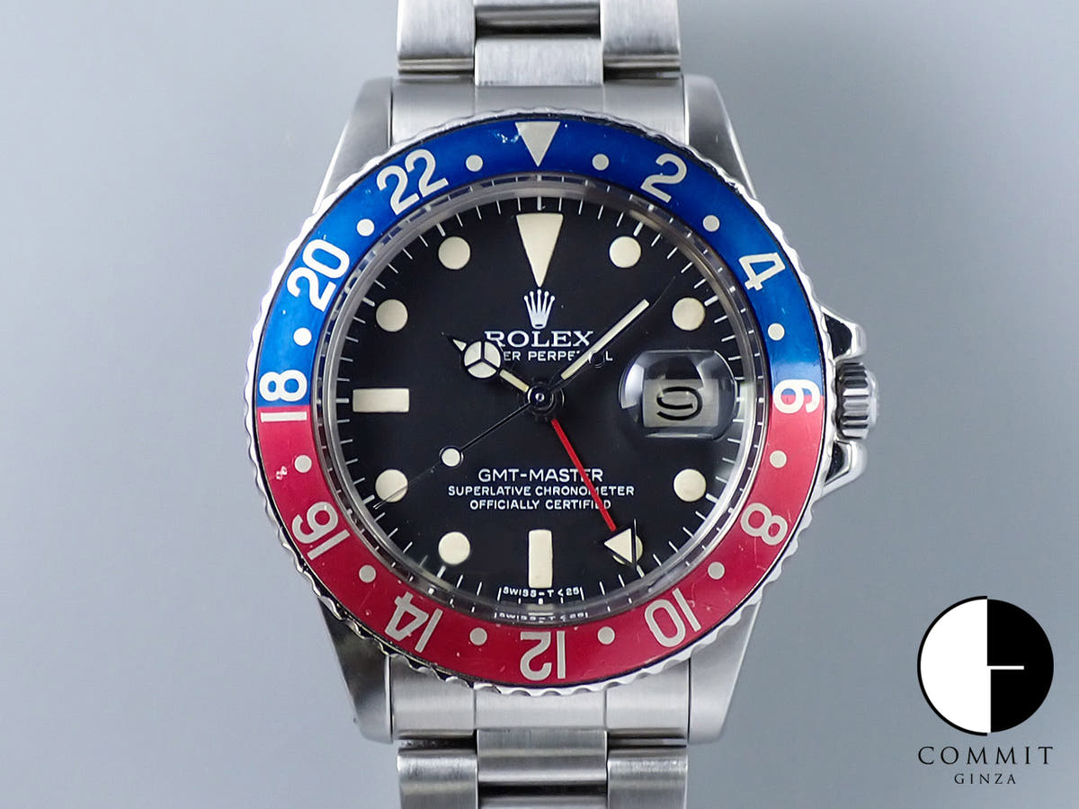 ロレックス GMTマスター Ref.1675 ステンレススチール ブラック文字盤 オイスターブレスレット