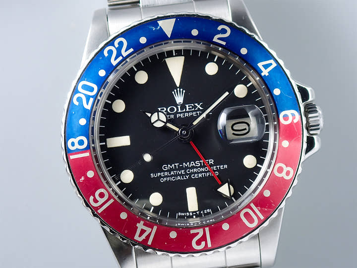 ロレックス GMTマスター Ref.1675 ステンレススチール ブラック文字盤 オイスターブレスレット