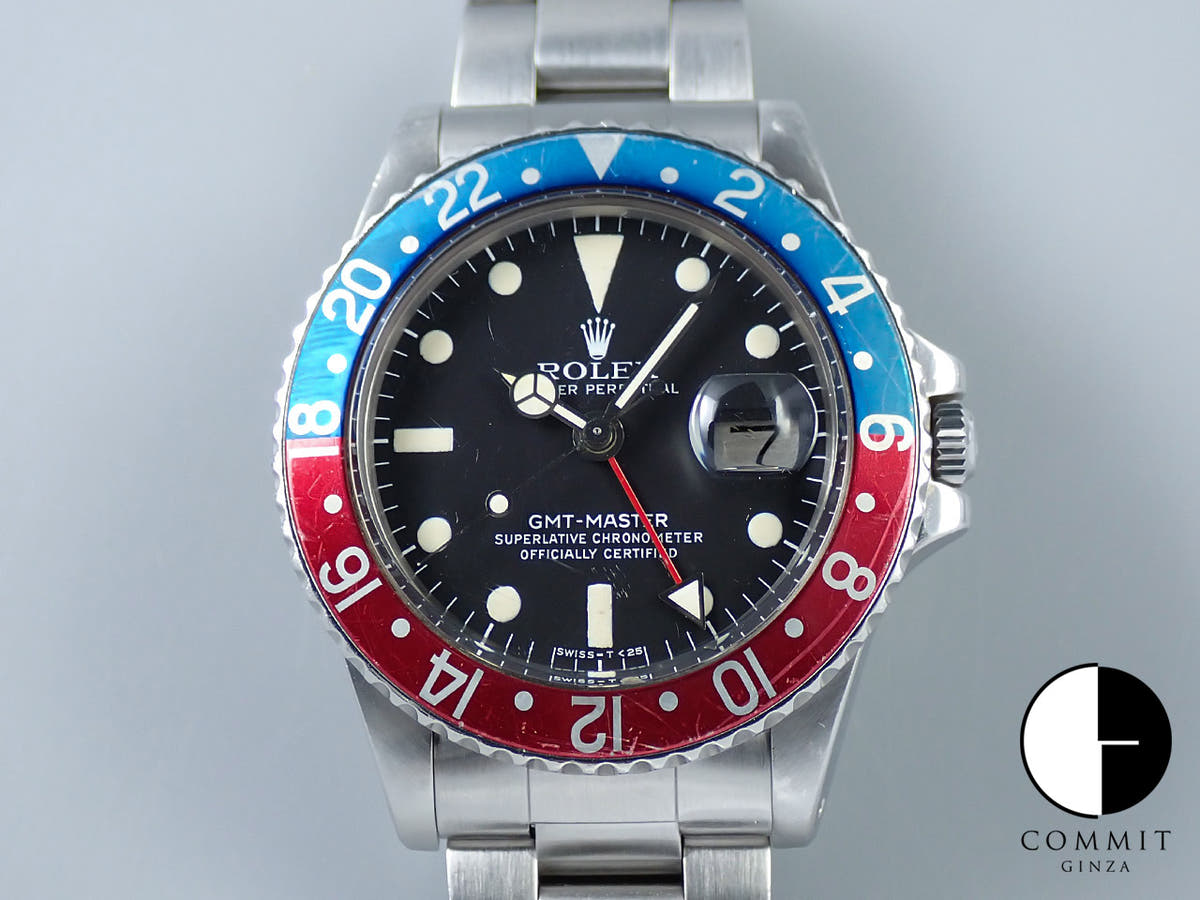 ロレックス GMTマスター Ref.1675 ステンレススチール ブラック文字盤 オイスターブレスレット