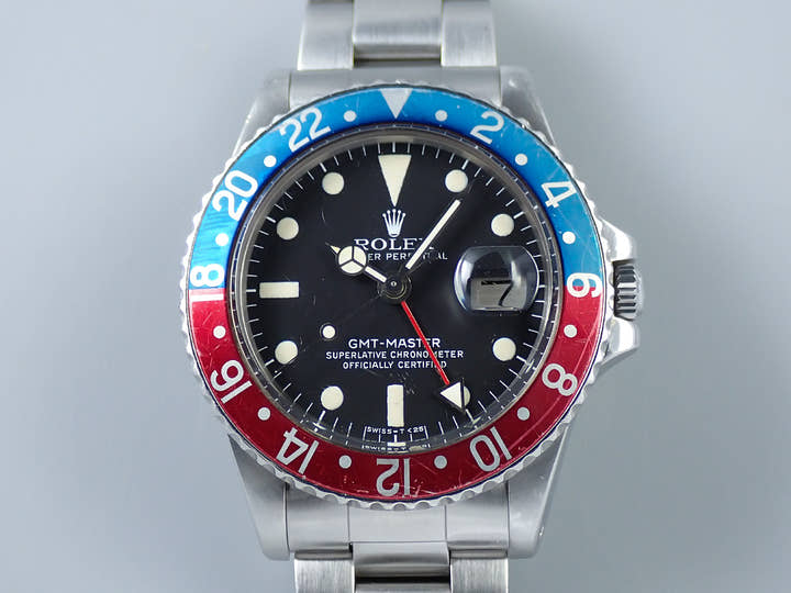 ロレックス GMTマスター Ref.1675 ステンレススチール ブラック文字盤 オイスターブレスレット