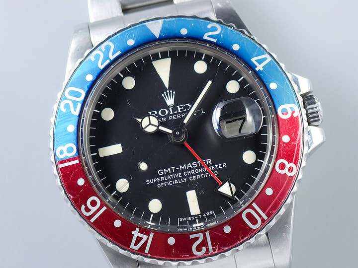 ロレックス GMTマスター Ref.1675 ステンレススチール ブラック文字盤 オイスターブレスレット