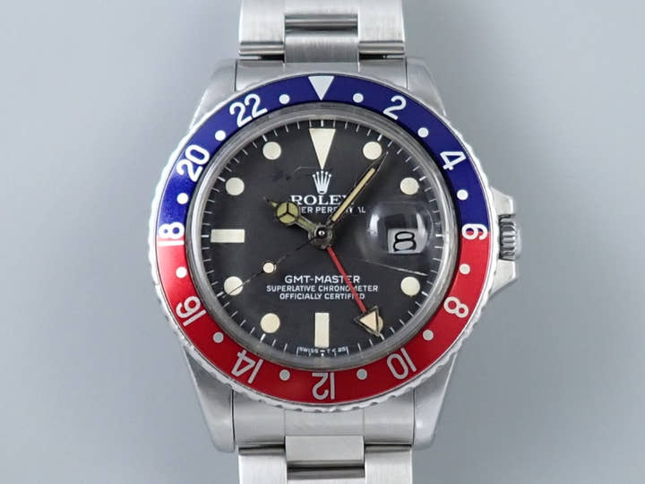 ロレックス GMTマスター Ref.1675 ステンレススチール ブラック文字盤 オイスターブレスレット