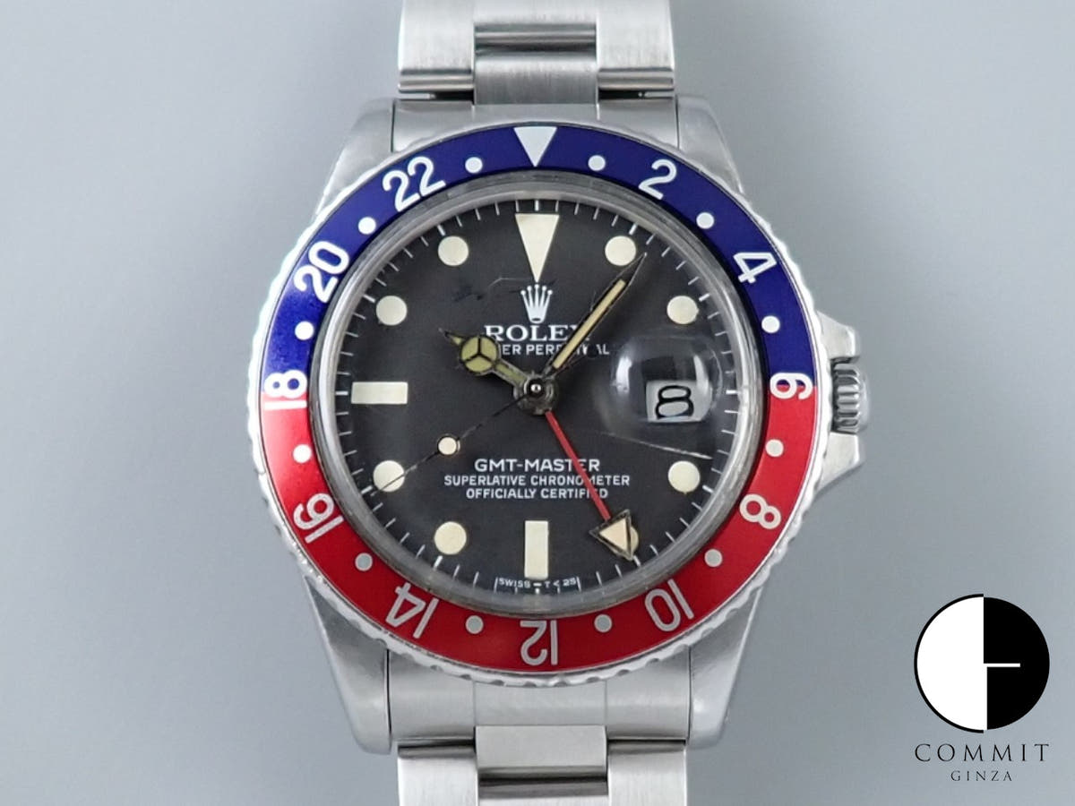 ロレックス GMTマスター Ref.1675 ステンレススチール ブラック文字盤 オイスターブレスレット