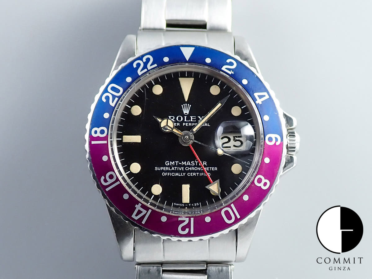 ロレックス GMTマスター Ref.1675 ステンレススチール ブラック文字盤 オイスターブレスレット