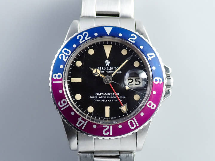 ロレックス GMTマスター Ref.1675 ステンレススチール ブラック文字盤 オイスターブレスレット