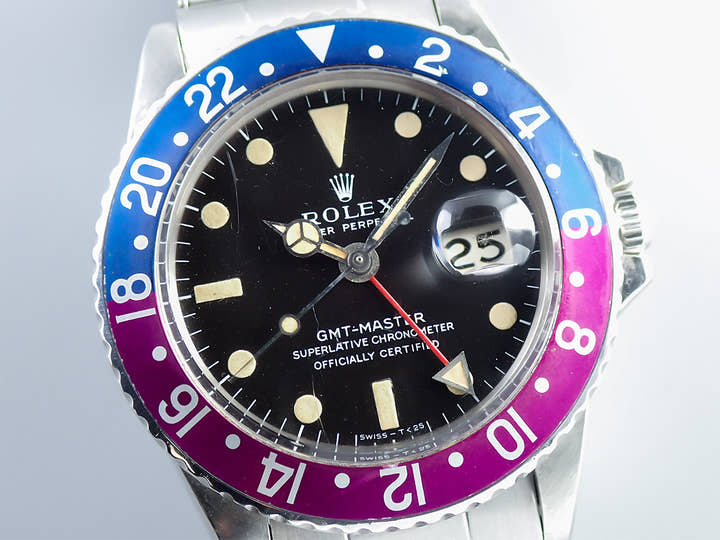 ロレックス GMTマスター Ref.1675 ステンレススチール ブラック文字盤 オイスターブレスレット