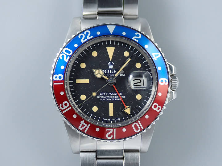 ロレックス GMTマスター Ref.1675 ステンレススチール ブラック文字盤 オイスターブレスレット