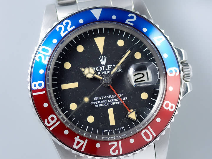 ロレックス GMTマスター Ref.1675 ステンレススチール ブラック文字盤 オイスターブレスレット