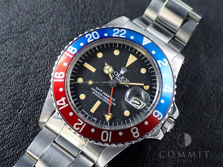 ロレックス GMTマスター Ref.1675 ステンレススチール ブラック文字盤 オイスターブレスレット