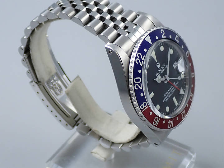 ロレックス GMTマスター Ref.1675 ステンレススチール ブラック文字盤 ジュビリーブレスレット 中古 Y69H2770