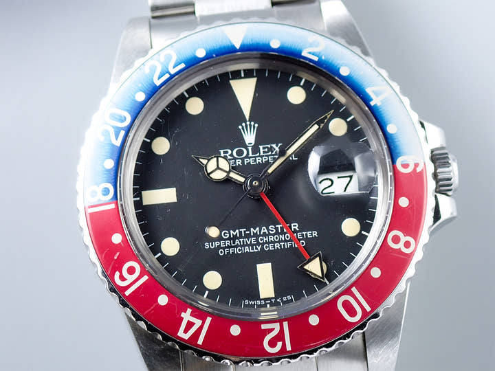 ロレックス GMTマスター Ref.16750 ステンレススチール ブラック文字盤 中古 SX91F784