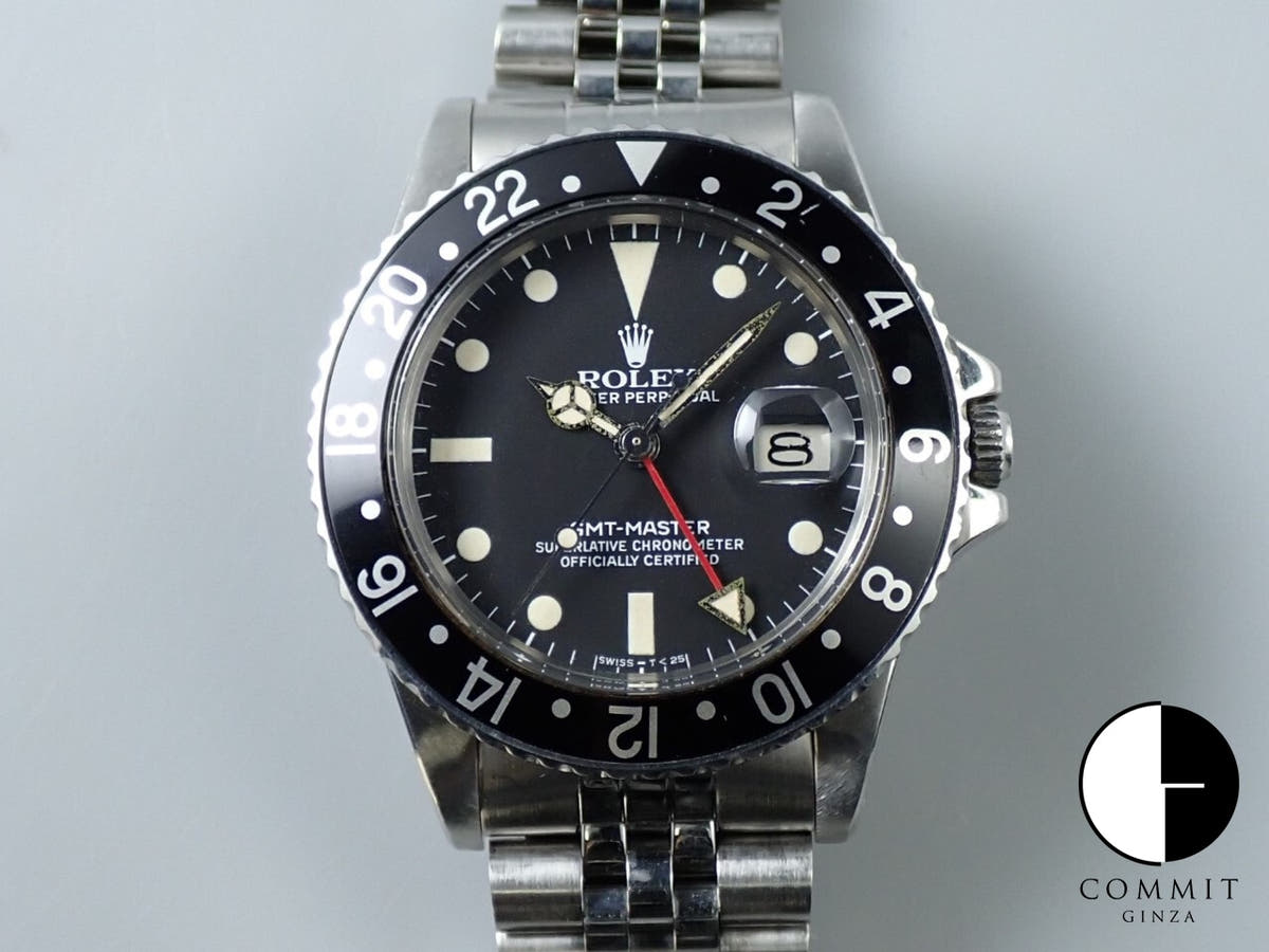 ロレックス GMTマスター Ref.16750 ステンレススチール ブラック文字盤 ジュビリーブレスレット 中古 56UW0H6K