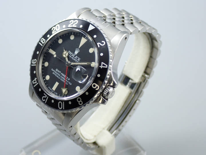 ロレックス GMTマスター Ref.16750 ステンレススチール ブラック文字盤 ジュビリーブレスレット 中古 56UW0H6K