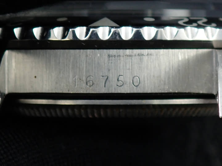 ロレックス GMTマスター Ref.16750 ステンレススチール ブラック文字盤 ジュビリーブレスレット 中古 56UW0H6K