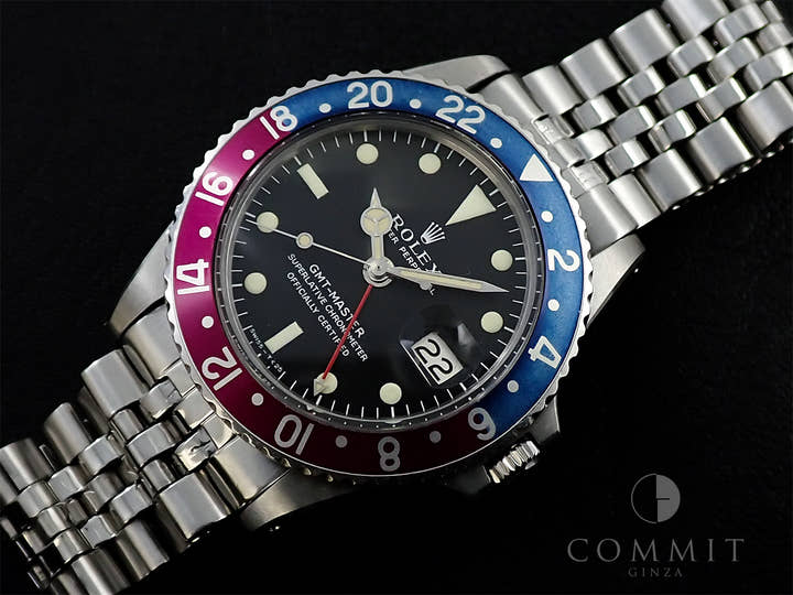 ロレックス GMTマスター Ref.1675 ステンレススチール ブラック文字盤 ジュビリーブレスレット 中古 V6P25AJ1