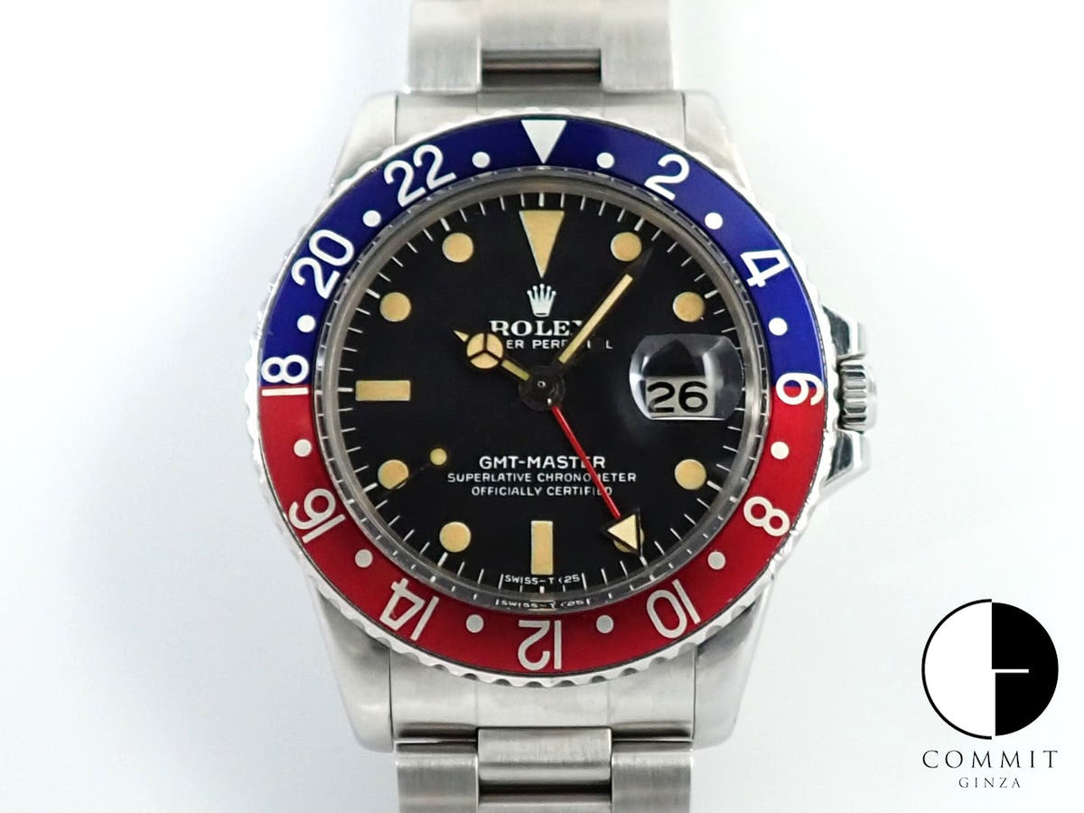 ロレックス GMTマスター Ref.1675 ステンレススチール ブラック文字盤 オイスターブレスレット