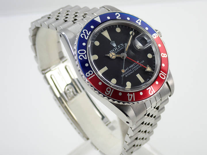 ロレックス GMTマスター Ref.16750 ステンレススチール ブラック文字盤 ジュビリーブレスレット 中古 Z19VRJKH