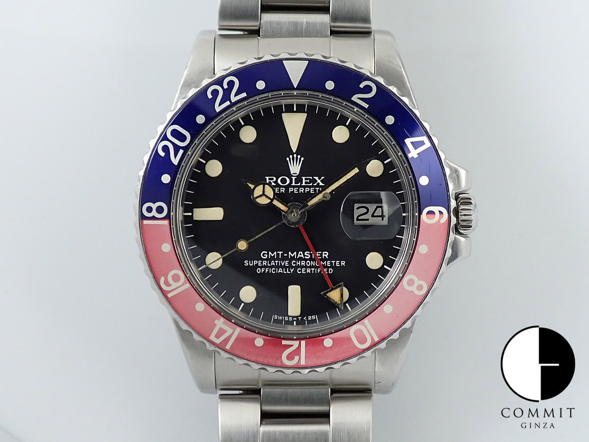 ロレックス GMTマスター Ref.1675 ステンレススチール ブラック文字盤 オイスターブレスレット