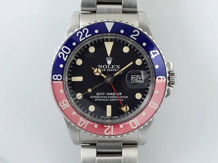 ロレックス GMTマスター Ref.1675 ステンレススチール ブラック文字盤 オイスターブレスレット