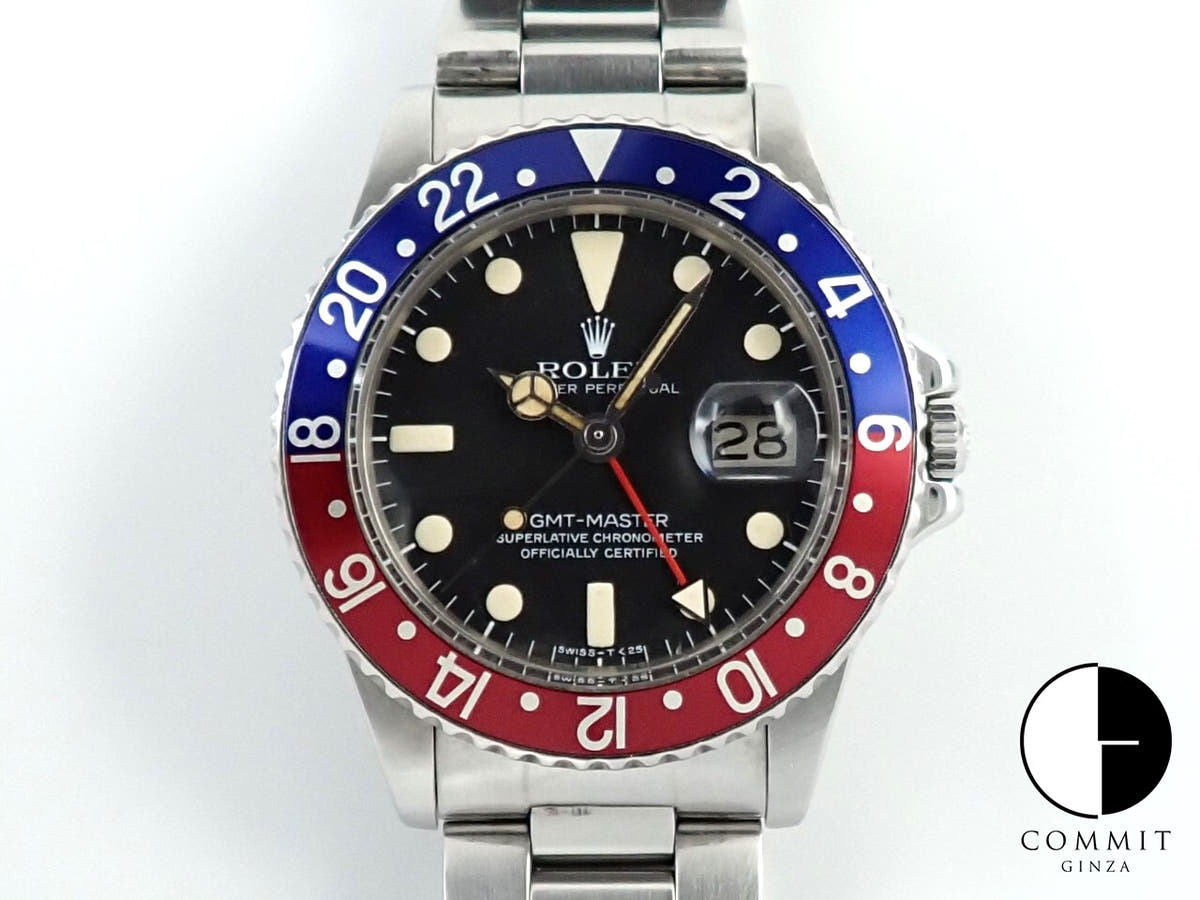 ロレックス GMTマスター Ref.1675 ステンレススチール ブラック文字盤 オイスターブレスレット