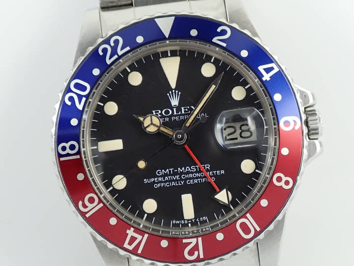 ロレックス GMTマスター Ref.1675 ステンレススチール ブラック文字盤 オイスターブレスレット