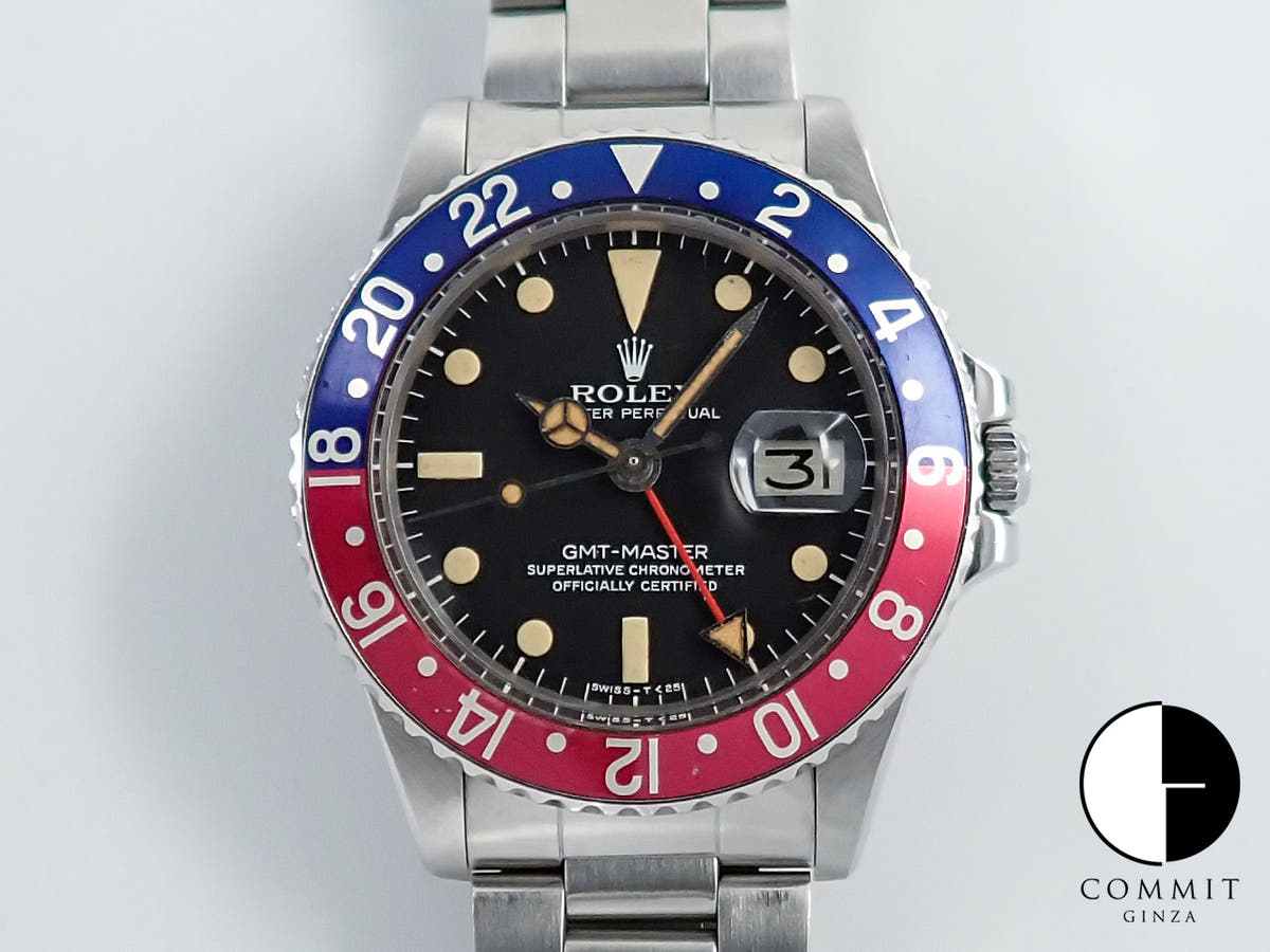 ロレックス GMTマスター Ref.1675 ステンレススチール ブラック文字盤 オイスターブレスレット