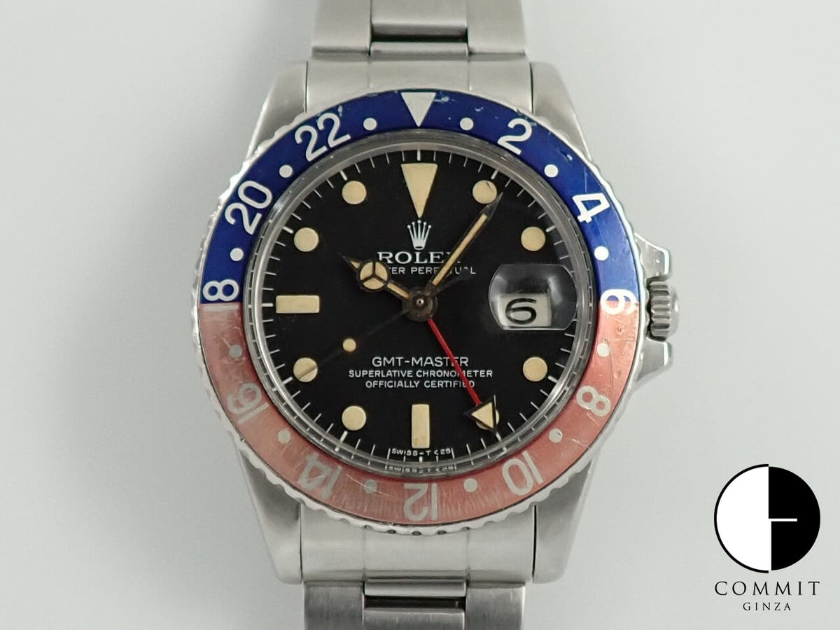 ロレックス GMTマスター Ref.1675 ステンレススチール ブラック文字盤 オイスターブレスレット