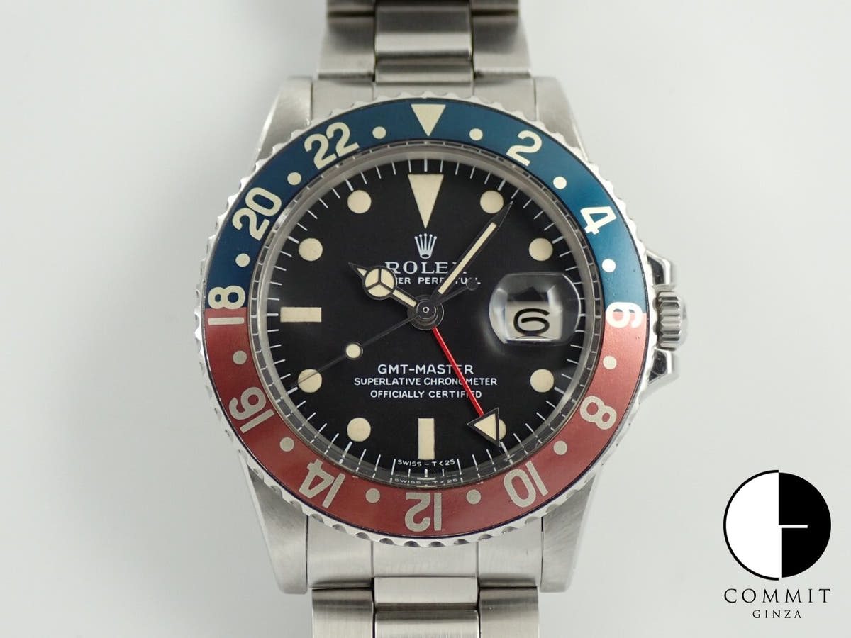 ロレックス GMTマスター Ref.1675 ステンレススチール ブラック文字盤 オイスターブレスレット