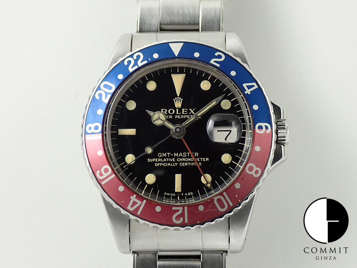 ロレックス GMTマスター Ref.1675 ステンレススチール ブラック文字盤 オイスターブレスレット