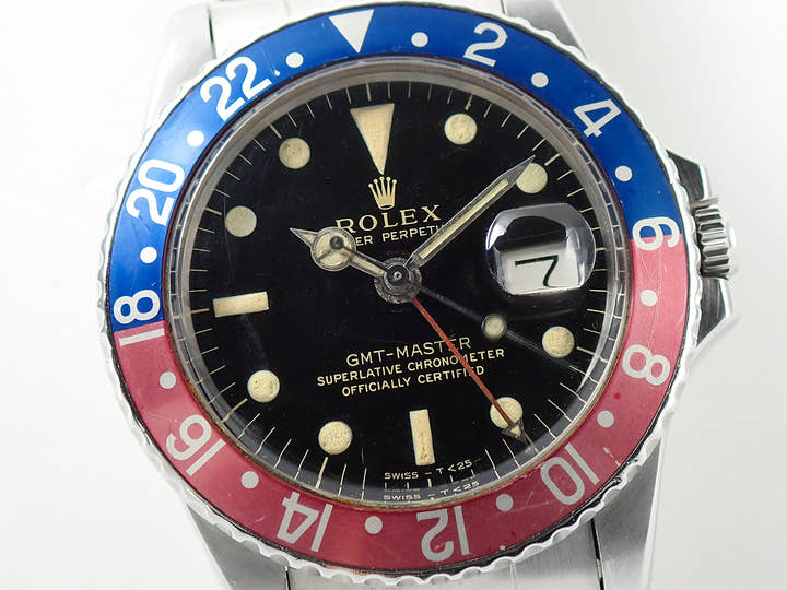 ロレックス GMTマスター Ref.1675 ステンレススチール ブラック文字盤 オイスターブレスレット