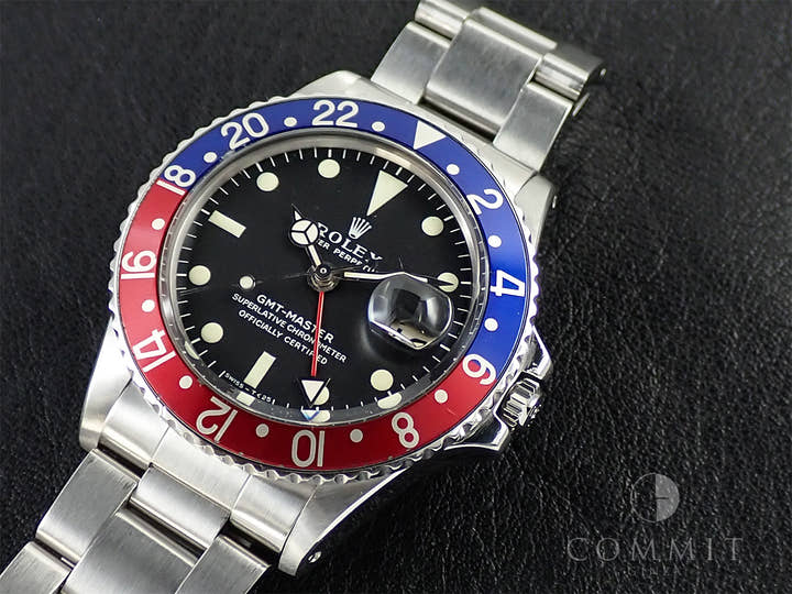 ロレックス GMTマスター Ref.1675 ステンレススチール ブラック文字盤 オイスターブレスレット