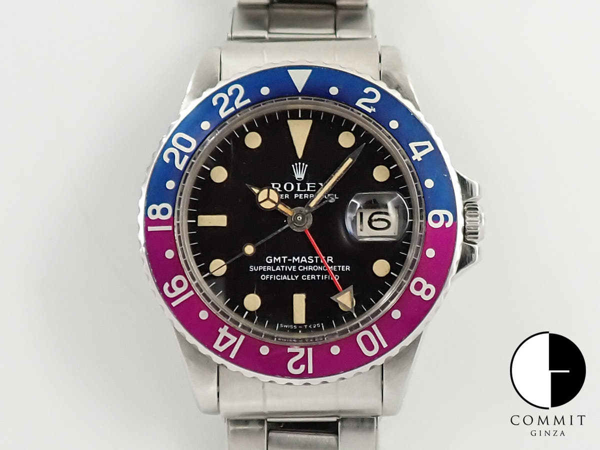 ロレックス GMTマスター Ref.1675 ステンレススチール ブラック文字盤 オイスターブレスレット