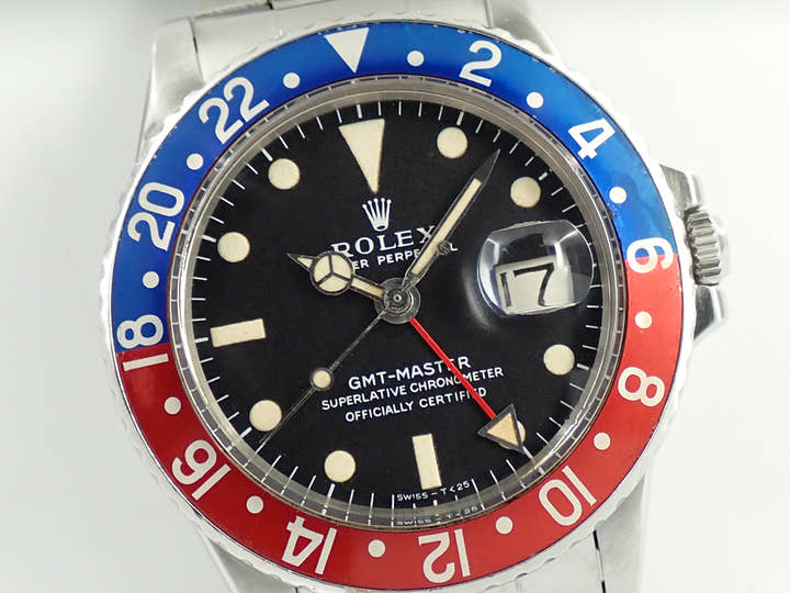 ロレックス GMTマスター Ref.1675 ステンレススチール ブラック文字盤 オイスターブレスレット