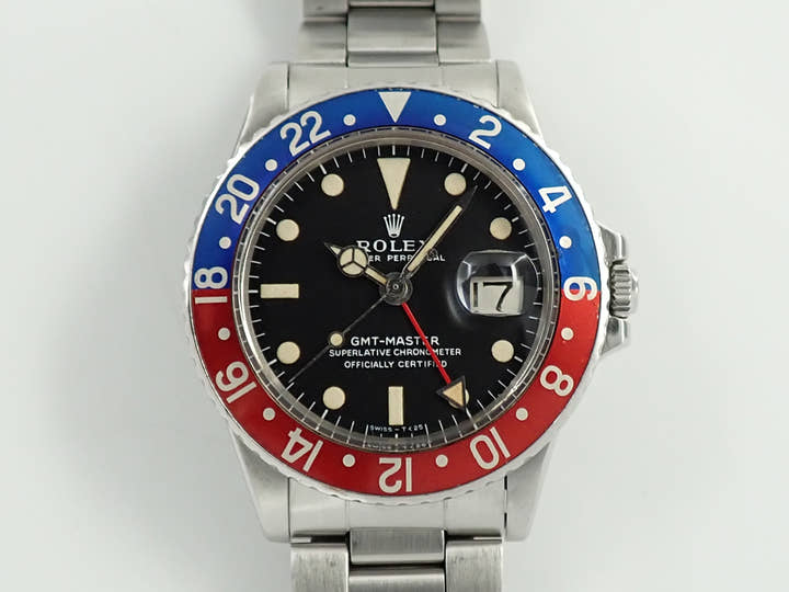 ロレックス GMTマスター Ref.1675 ステンレススチール ブラック文字盤 オイスターブレスレット