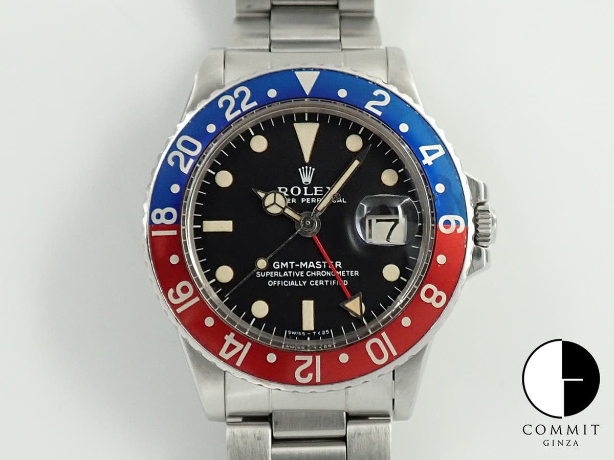 ロレックス GMTマスター Ref.1675 ステンレススチール ブラック文字盤 オイスターブレスレット