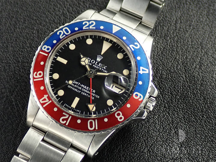 ロレックス GMTマスター Ref.1675 ステンレススチール ブラック文字盤 オイスターブレスレット