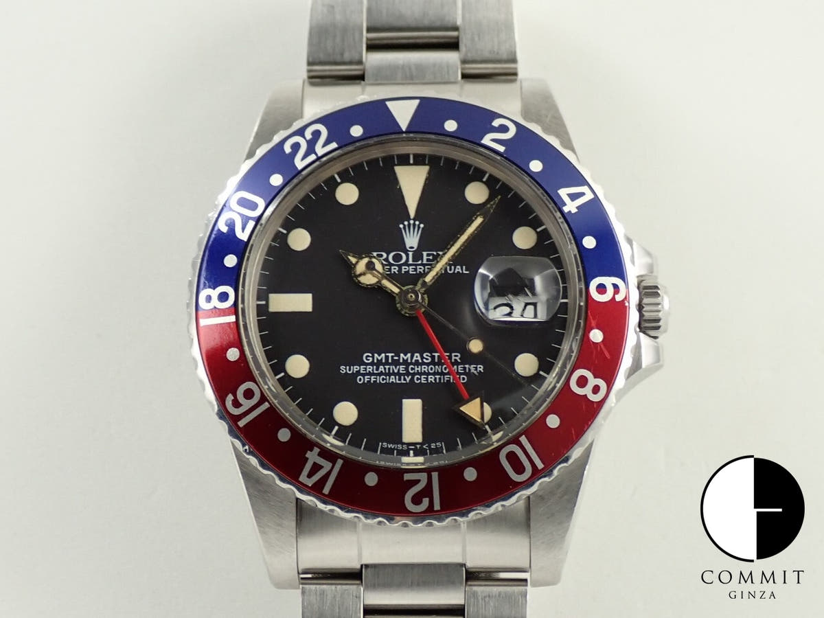 ロレックス GMTマスター Ref.16750 ステンレススチール ブラック文字盤 中古 K7XVCTMR