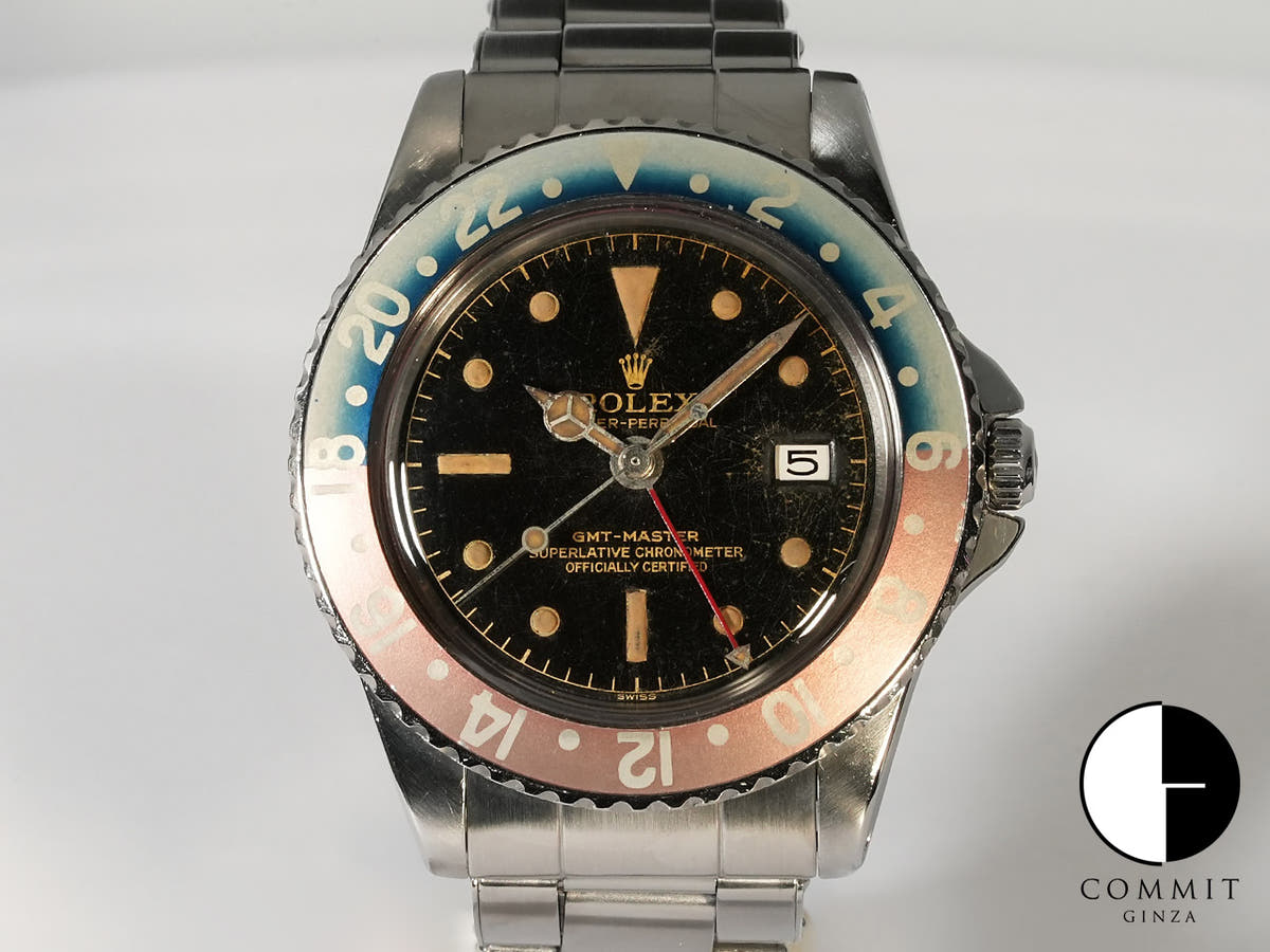 ロレックス GMTマスター Ref.1675 ステンレススチール ブラック文字盤 オイスターブレスレット