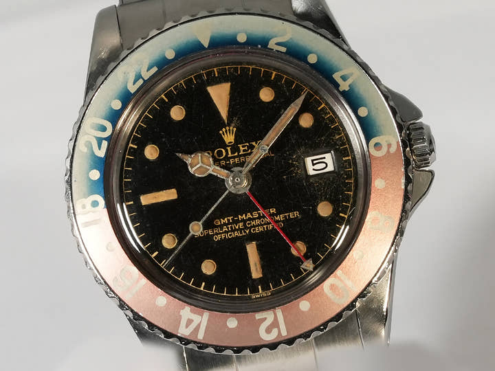 ロレックス GMTマスター Ref.1675 ステンレススチール ブラック文字盤 オイスターブレスレット