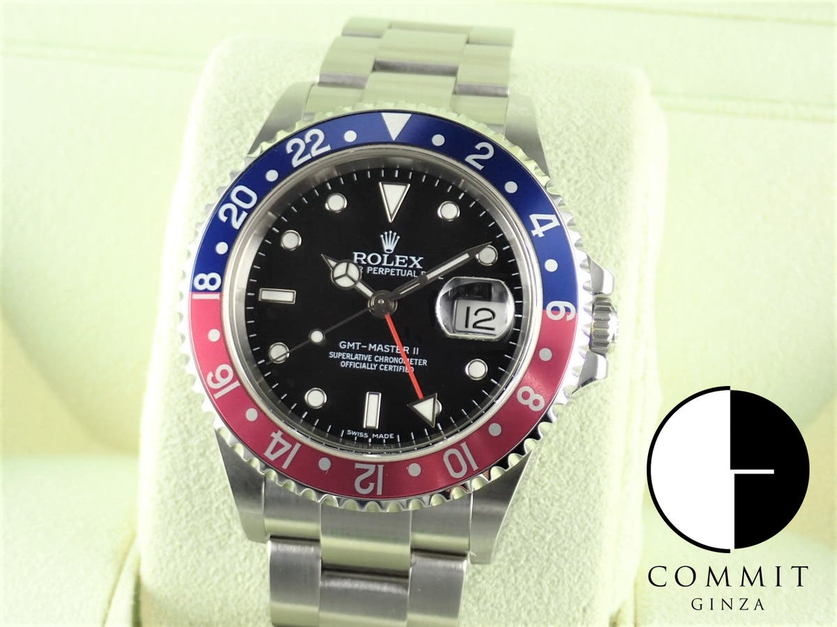 Rolex GMT-Master II Ref. 16710BLRO, black dial, pre-owned, gmt-master2-109, Oyster bracelet.