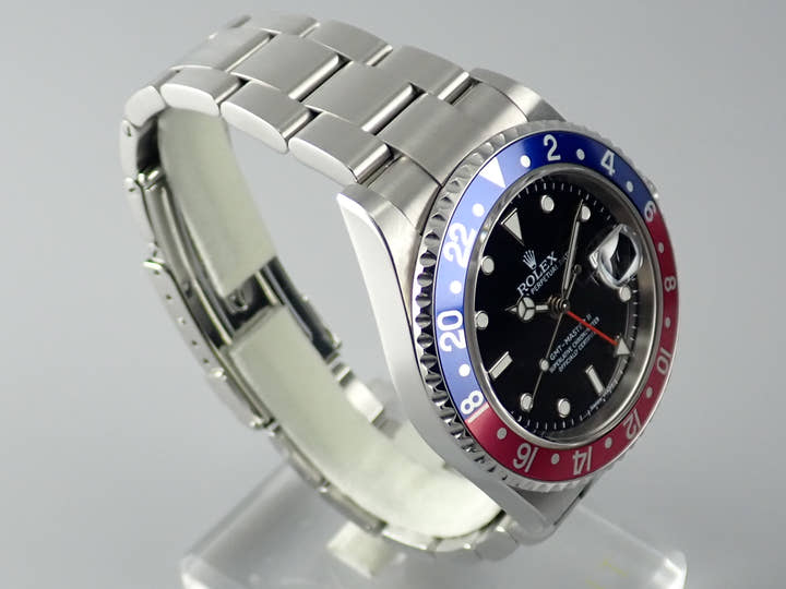 Rolex GMT-Master II Ref. 16710BLRO, black dial, pre-owned, gmt-master2-109, Oyster bracelet.