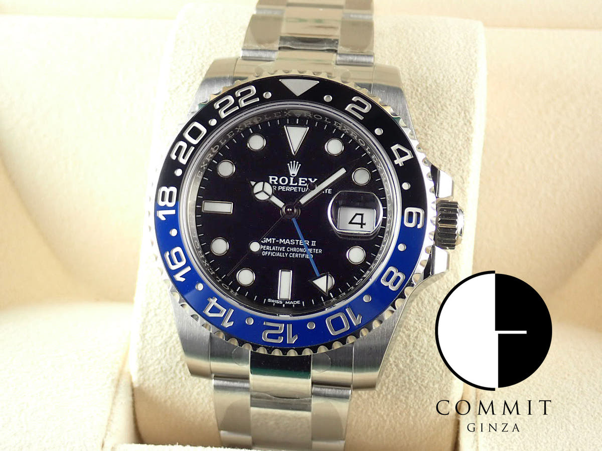 ロレックス GMTマスターII Ref.116710BLNR ブラック文字盤 未使用 gmt-master2-116 オイスターブレスレット