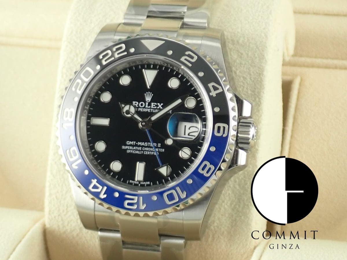 ロレックス GMTマスターII Ref.116710BLNR ブラック文字盤 未使用 gmt-master2-128 オイスターブレスレット
