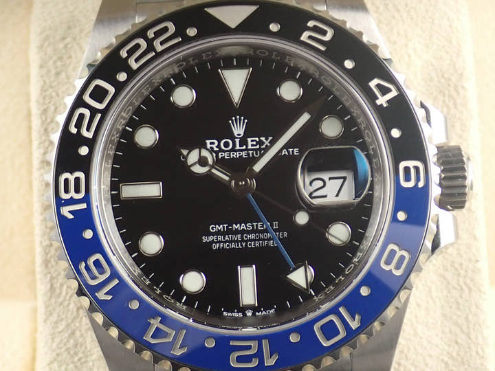 Rolex GMT Master Blue and Black Bezel <New warranty, box, etc.>