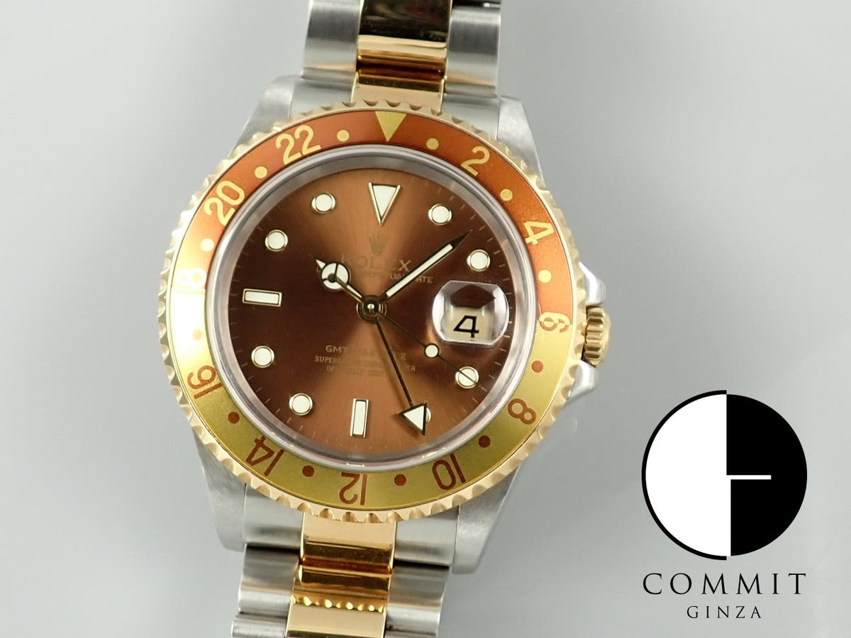 Rolex GMT-Master II Ref. 16713 Stainless Steel/Yellow Gold Brown Dial