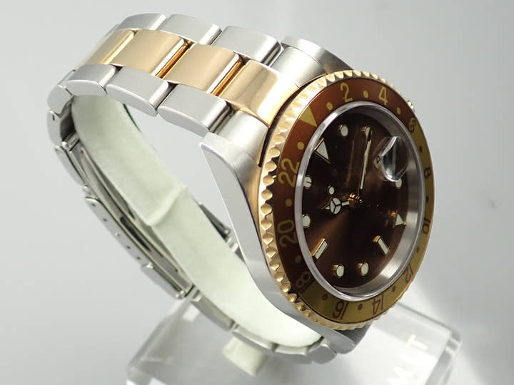 Rolex GMT-Master II Ref. 16713 Stainless Steel/Yellow Gold Brown Dial