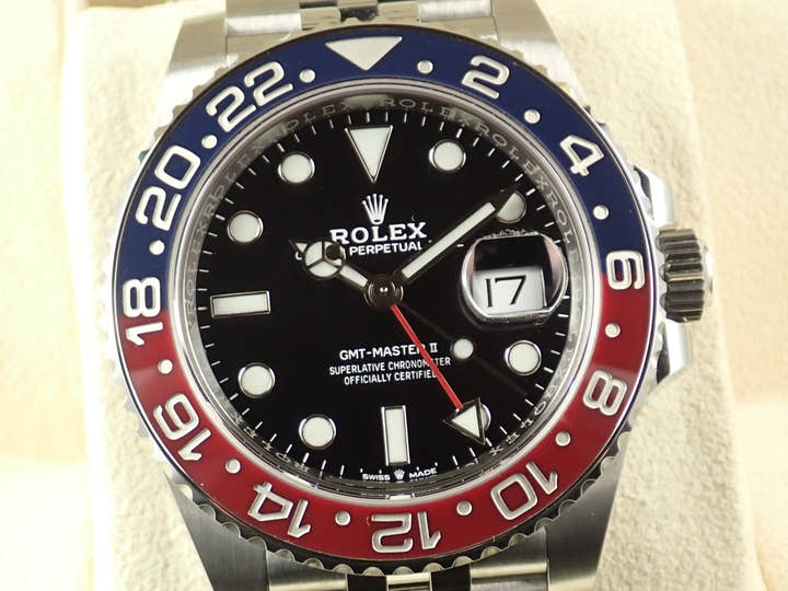 ロレックス GMTマスターII Ref.126710BLRO ステンレススチール ブラック文字盤 ジュビリーブレスレット 美品 L4SHTPLM