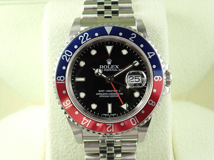 ロレックス GMTマスターII Ref.16710 ステンレススチール ブラック文字盤 ジュビリーブレスレット 極美品 7C3703C8